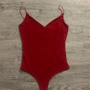 Red windsor body suit